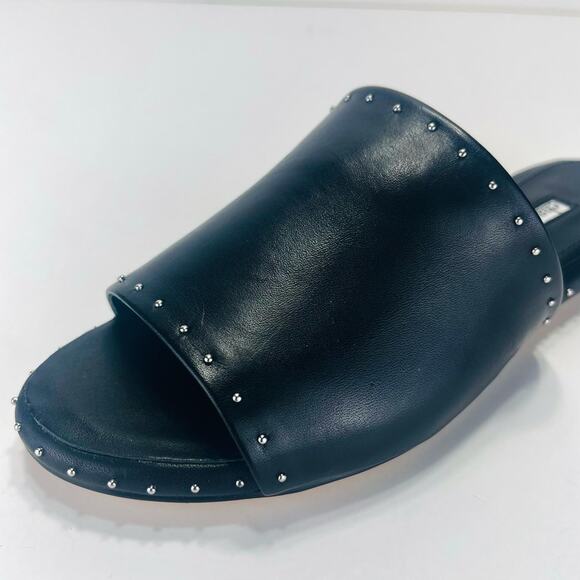 Charles David Sheriff Flat Slide Sandal Size 7 Black Luxury Leather Padded Comfy - Picture 13 of 16